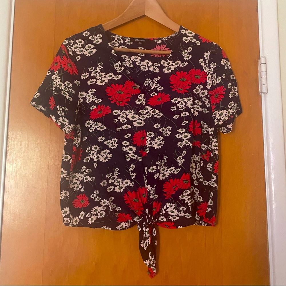 Madewell Floral Blouse Shirt Size Small